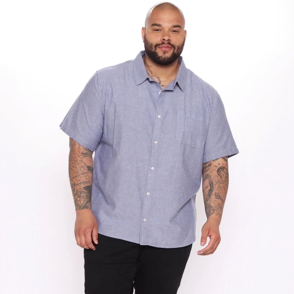 Chest Pocket Short Sleeve Woven Top